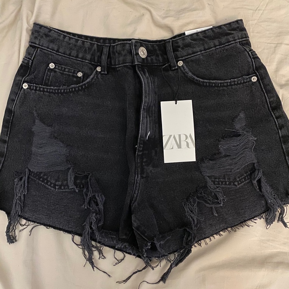 Zara high waisted denim short